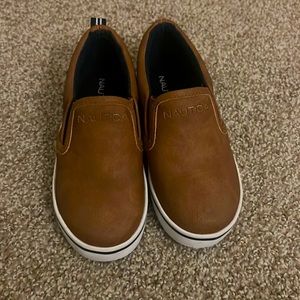 Kids Nautica Slip-On Boat Shoe in Brown, Size 9T